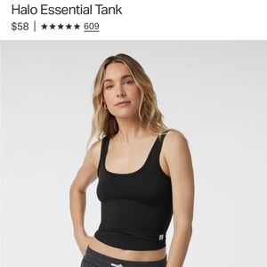 Vuori Halo Essential Tank - Black Heather